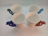 Teacups with Painted Handles