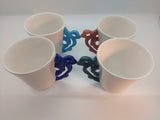 Teacups with Painted Handles