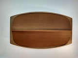 Smooth, carved, mid-century wooden box
