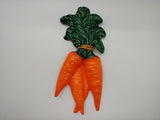 Glazed ceramic carrot decoration