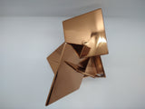 Abstract reflective copper plane sculpture
