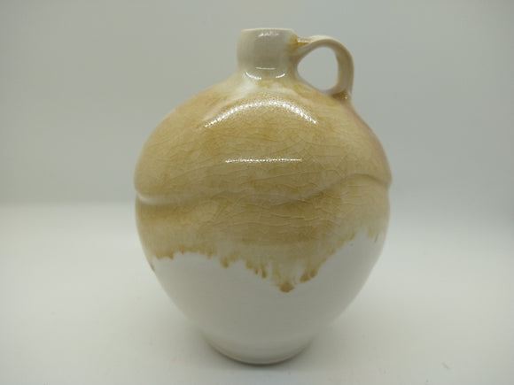 Vintage Handmade Ceramic Bottle With Handle
